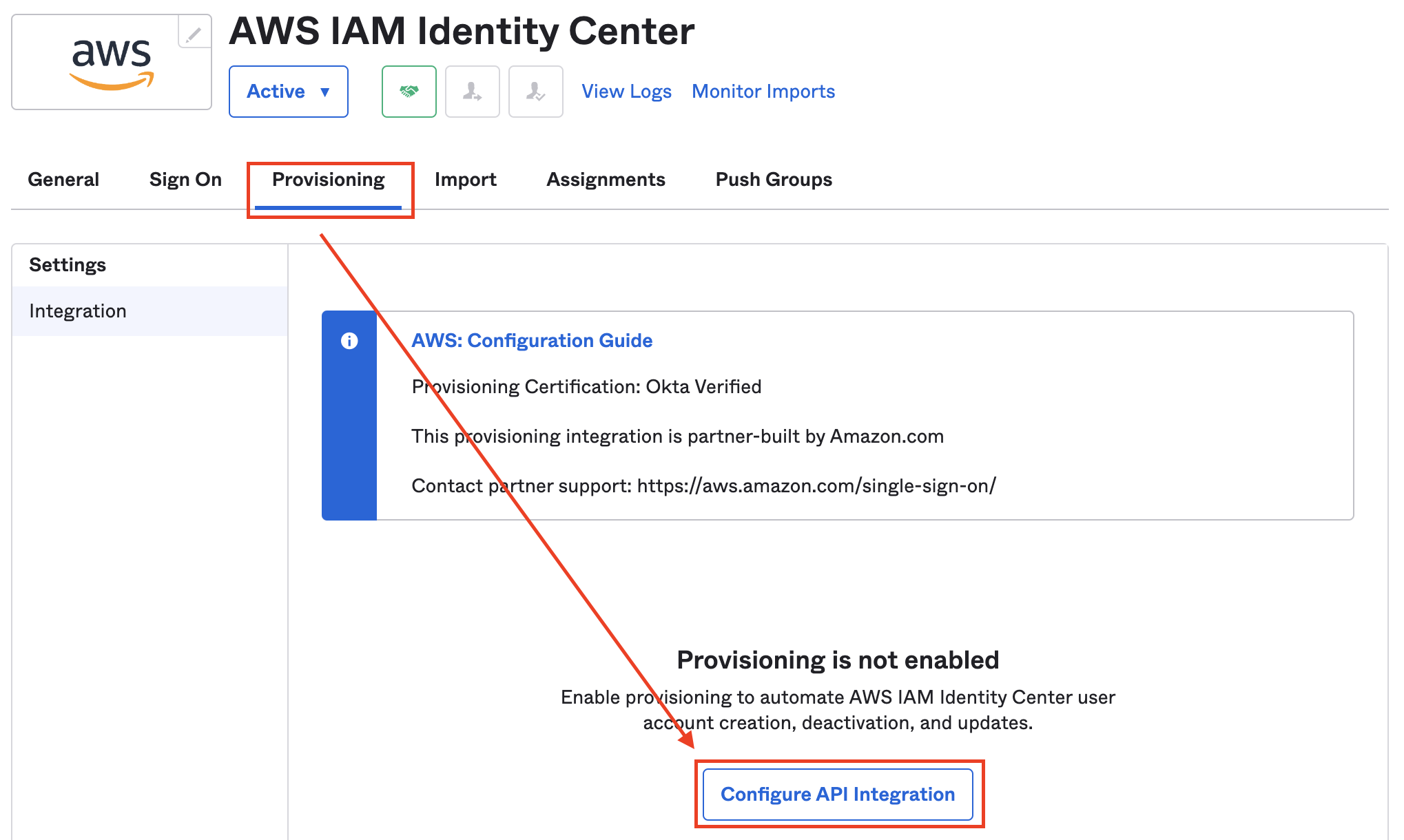 Configure API Integration