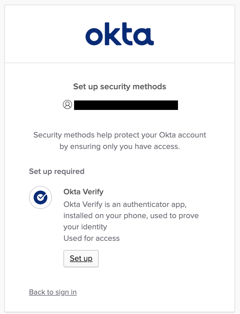 Setup Okta Verify