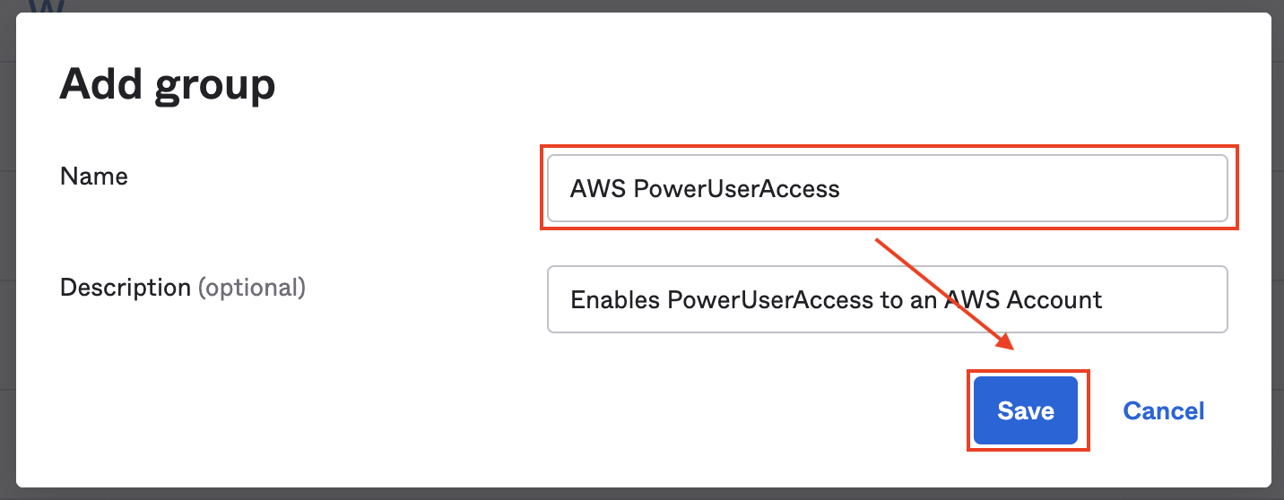 Add AWS OwnerUserAccess Group