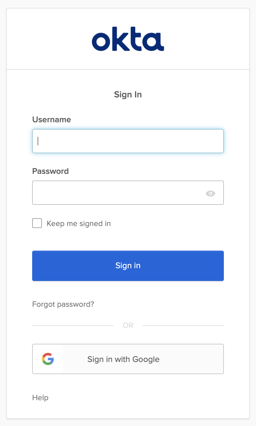 Login with Google IdP