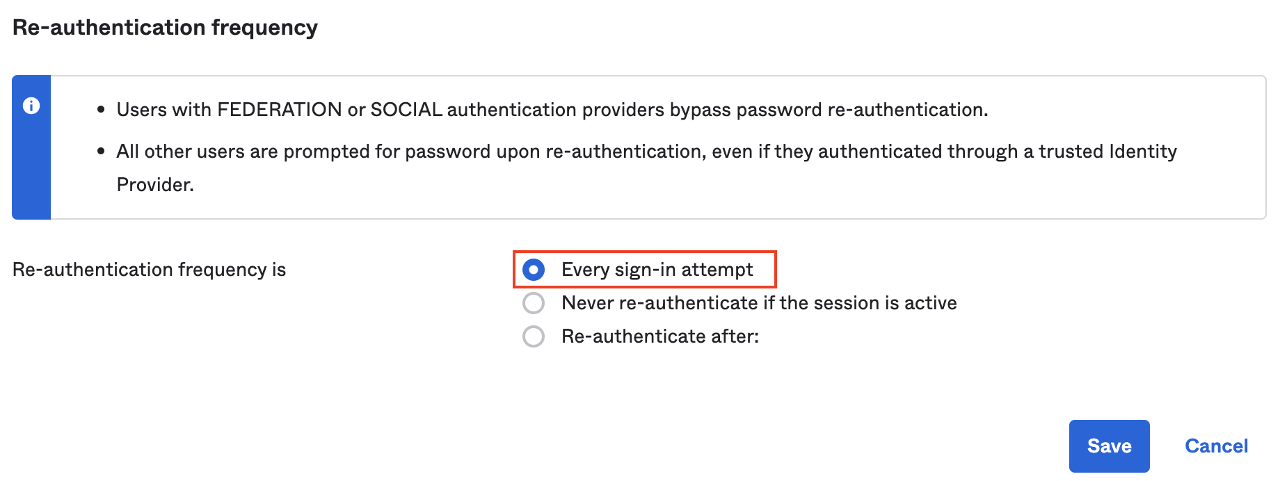 App Sign-On Policy Reauthentication