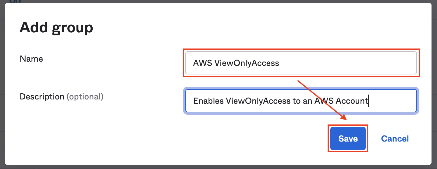 Add AWS ViewOnlyAccess Group